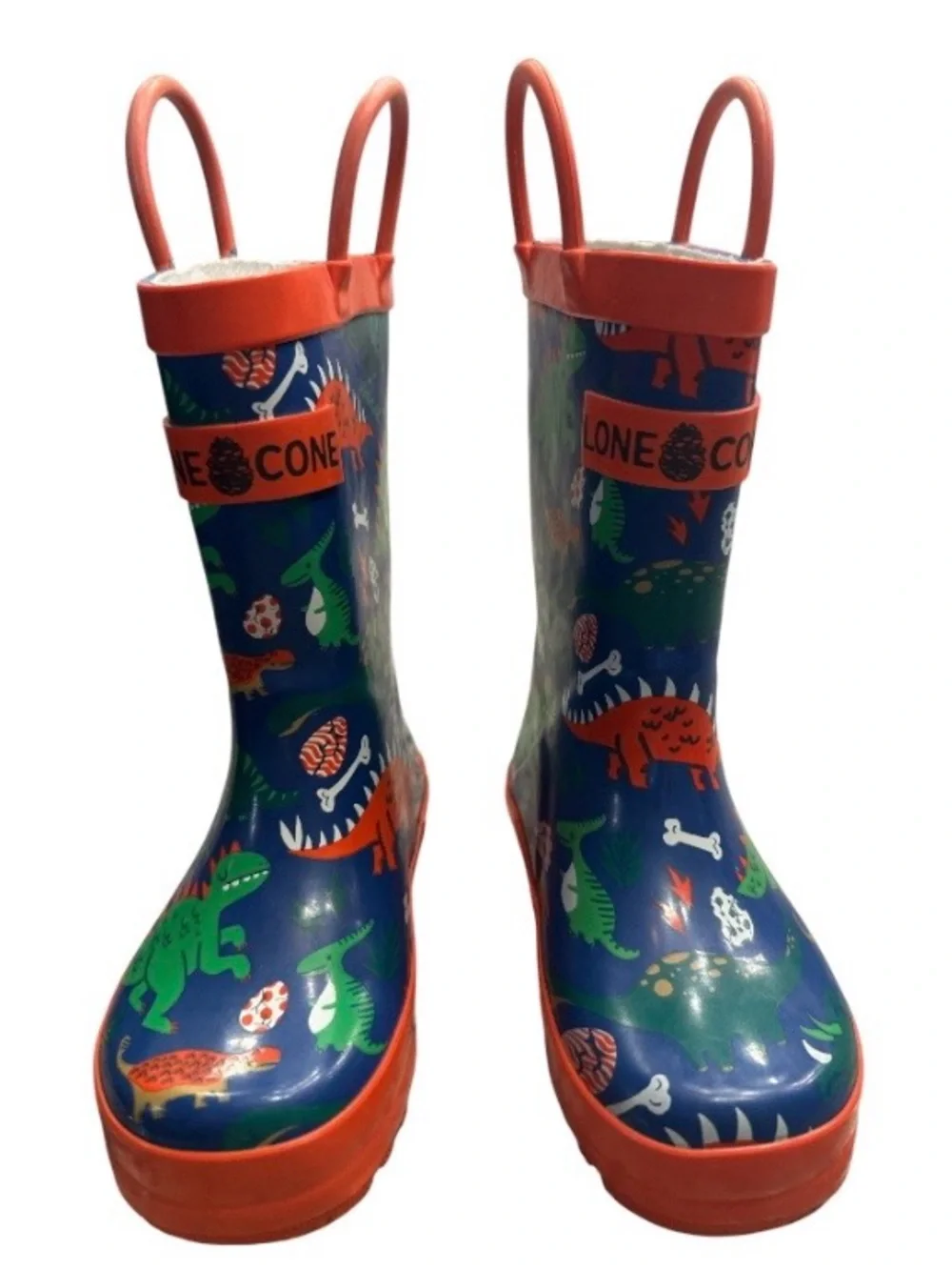 Lone Cone Dinosaur Rain Boots Kids Size US 7 / EU 24 Waterproof Rubber Rainwear